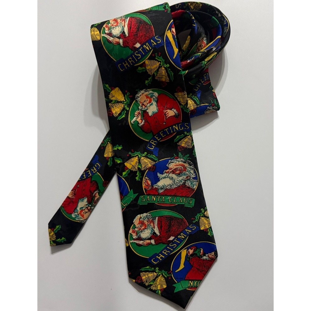 Vintage Surrey Christmas Novelty Men's Necktie Santa Claus